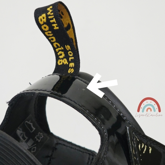 New! Dr. Martens Blaire Black Patent Leather Strap Sandals EU 38 - Picture 12 of 16